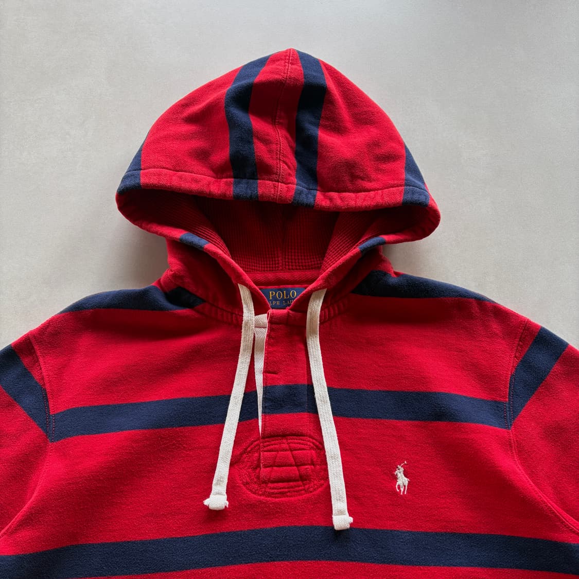 [L]폴로 랄프로렌 스트라이프 럭비 기모 후드 상품이미지4