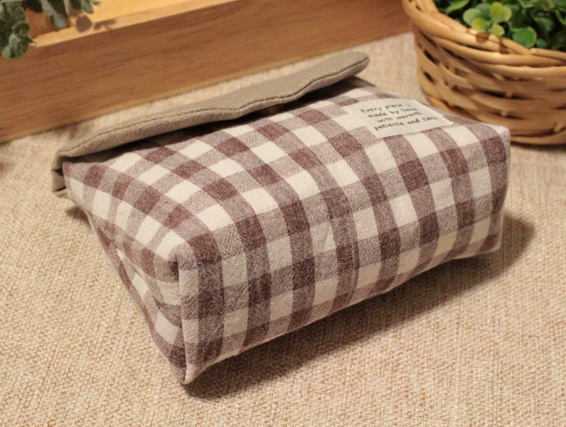 핸드메이드 체크 파우치 상품이미지5