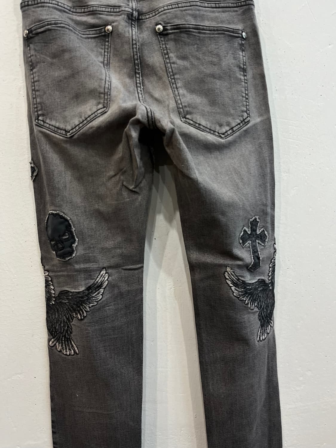 Cloud72 락펑크 락펑크 스컬 디스 데님팬츠 상품이미지5