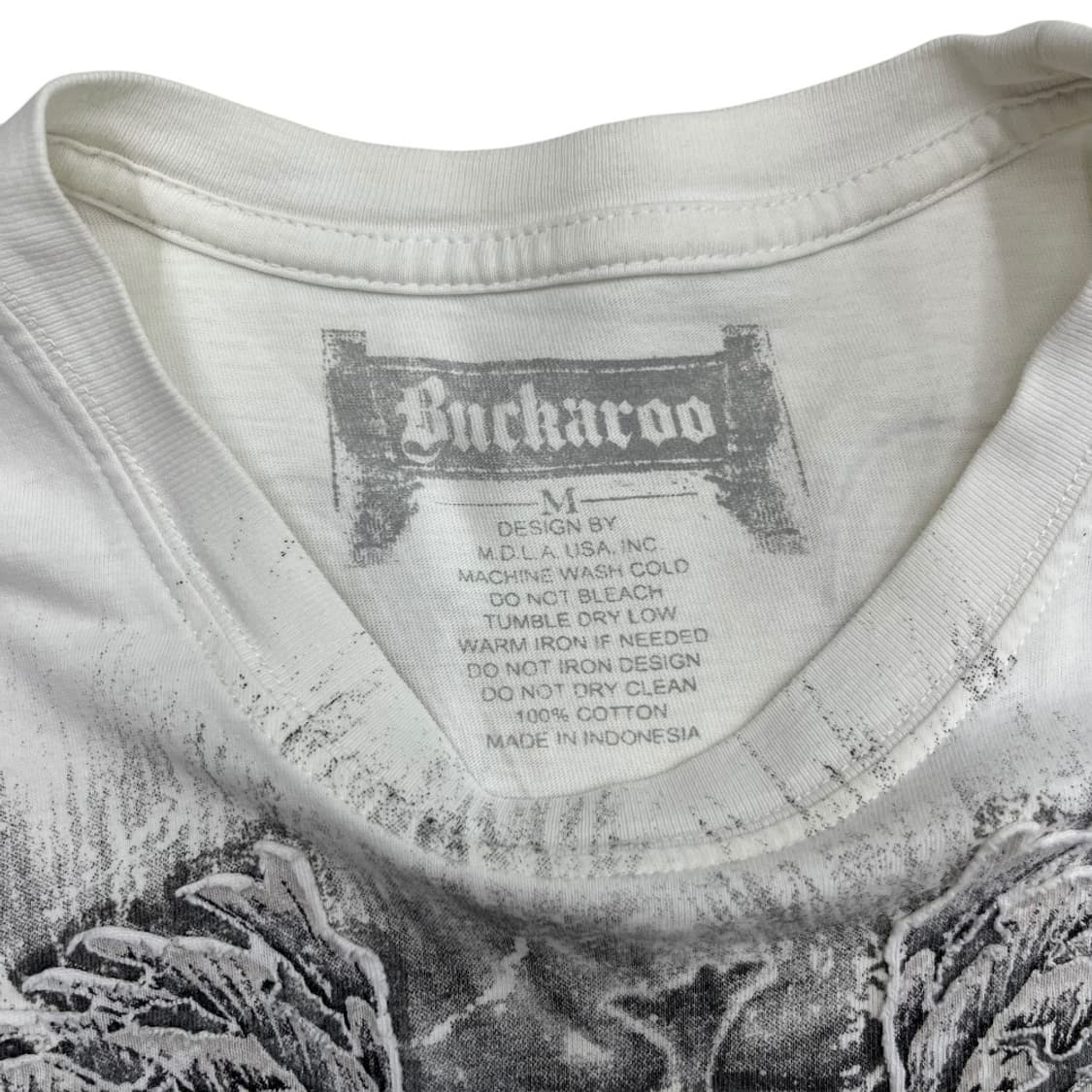버커루 y2k 락시크맛 프린팅 화이트 반팔 M 상품이미지6