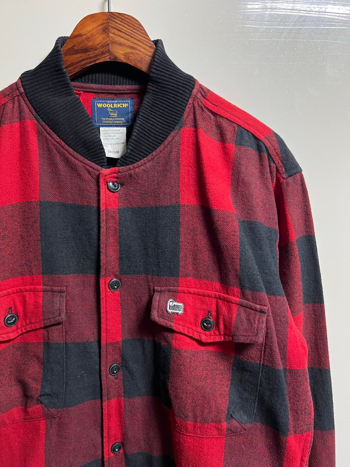 울리치 레드/블랙 체크 봄버 자켓 상품이미지2