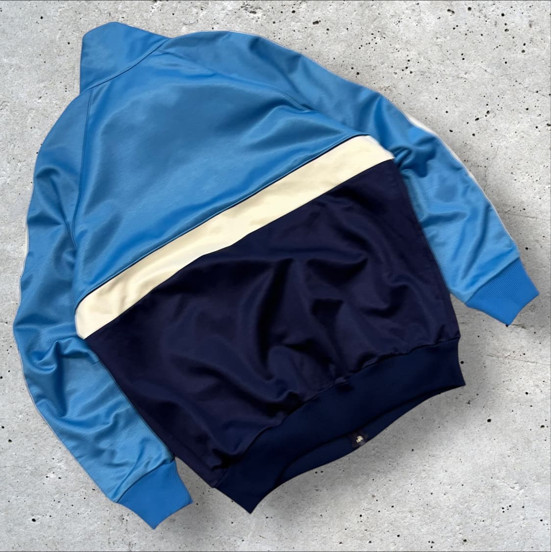 [M] 80s 아디다스 삼선 트랙탑 져지 집업 블루 네이비 배색 D153 상품이미지2