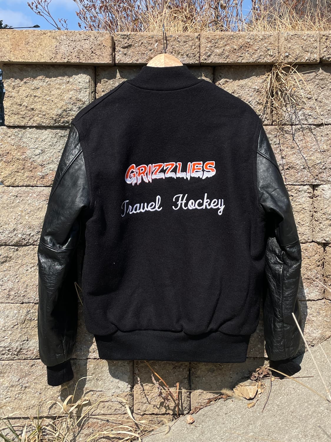 90's 레더 바시티 자켓 상품이미지5