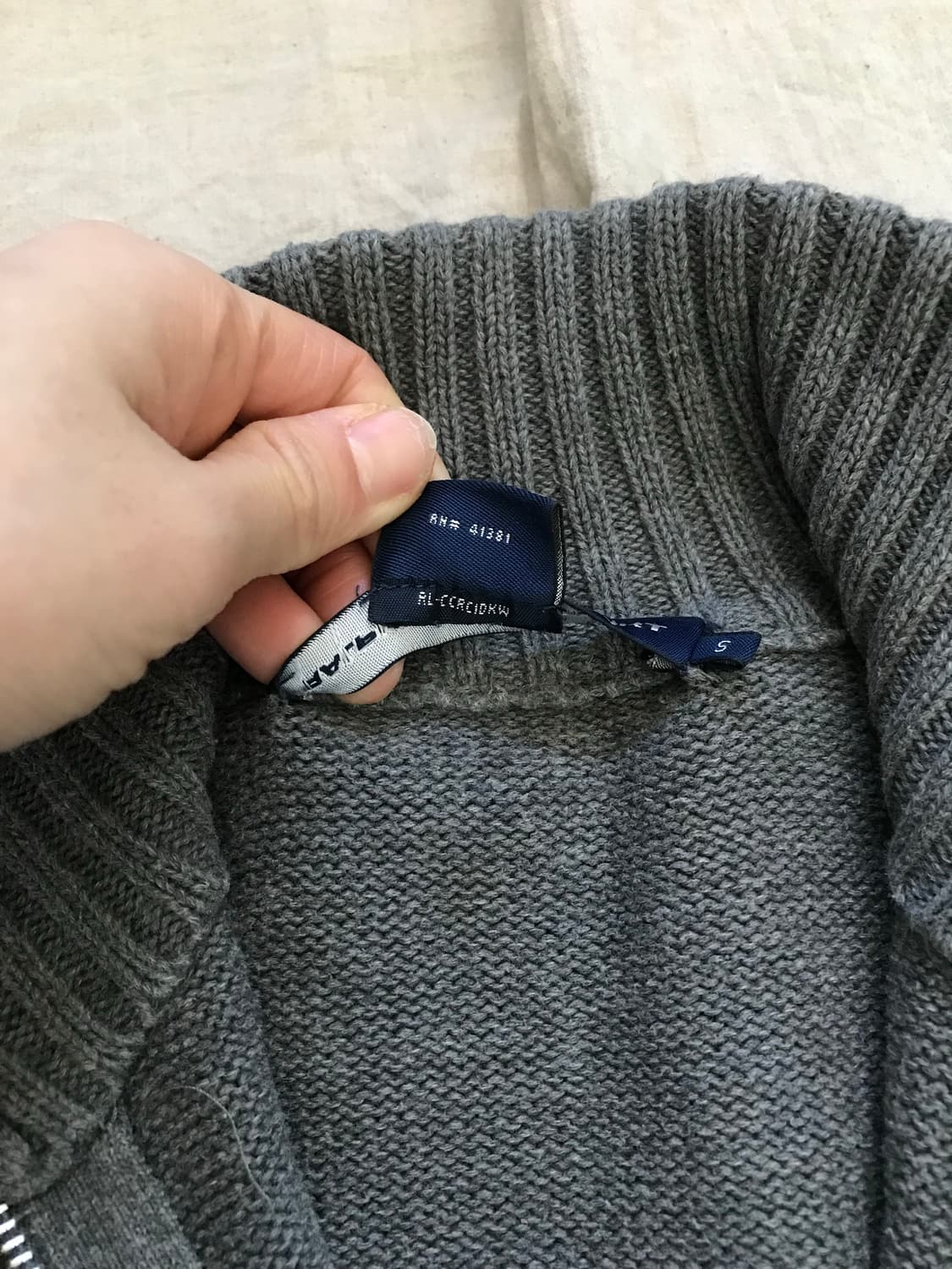 폴로 랄프로렌 포니로고 사이드라인 케이블 그레이 풀집업 상품이미지7