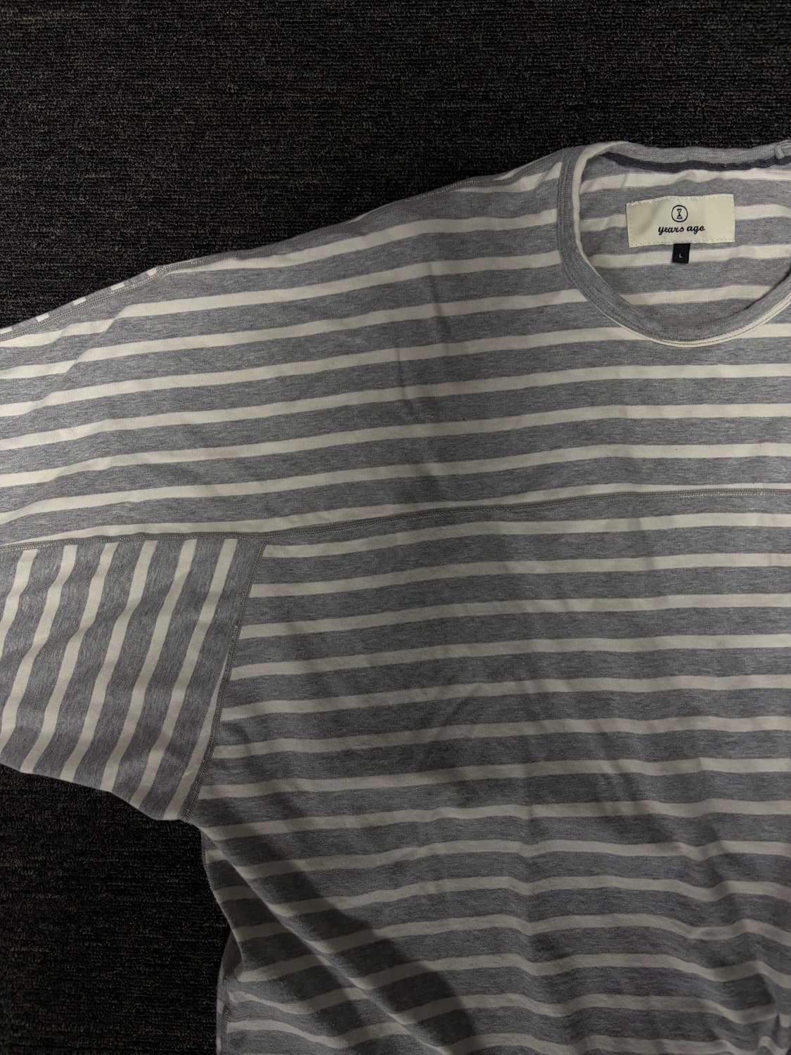 이얼즈어고 스트라이프 오버사이즈 티셔츠 (L) 상품이미지3