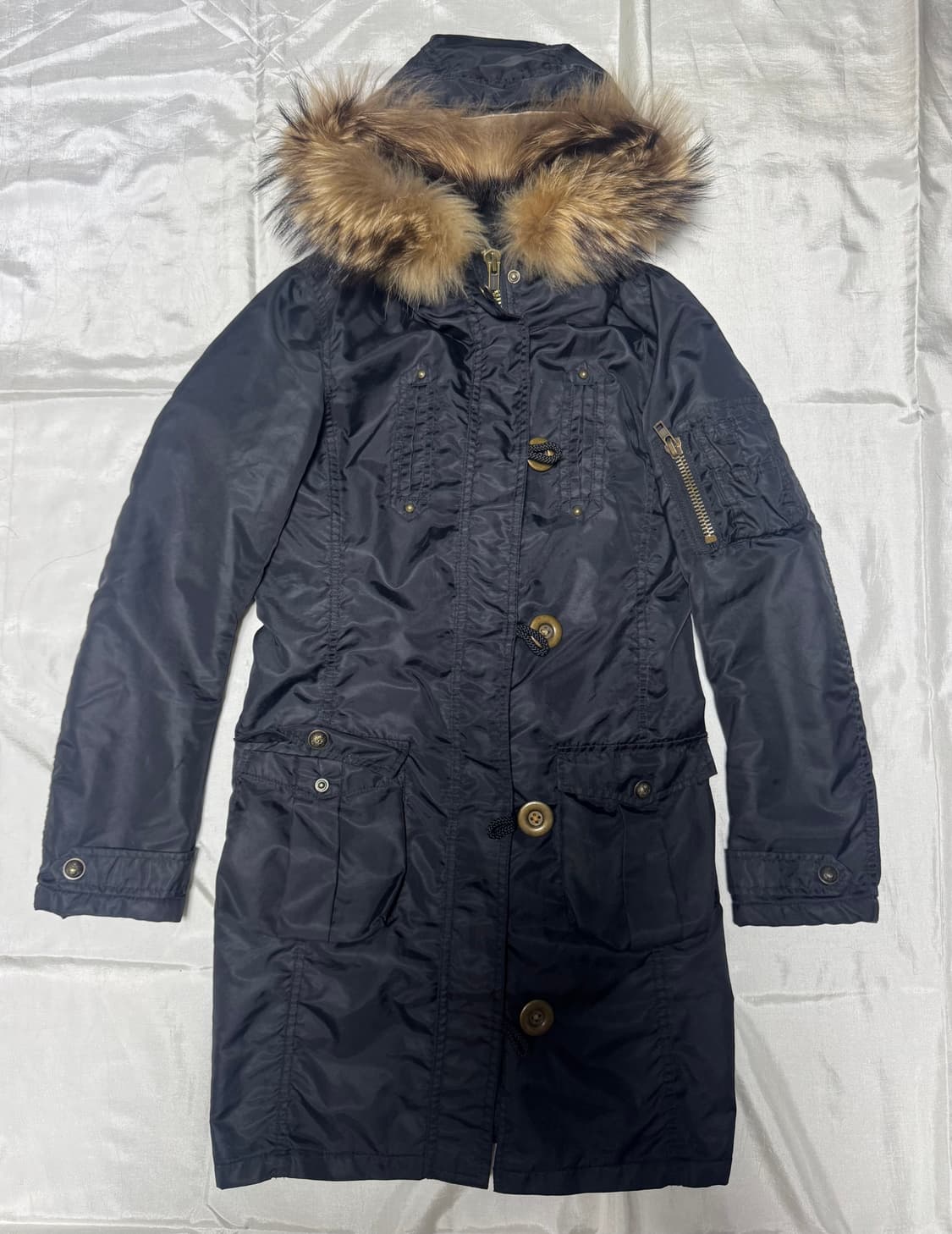 00s Style Fur Long Jacket 상품이미지1