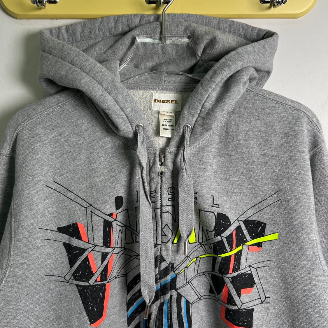 00's 디젤 빈티지 아트웍 그레이 후드집업 XL 상품이미지5