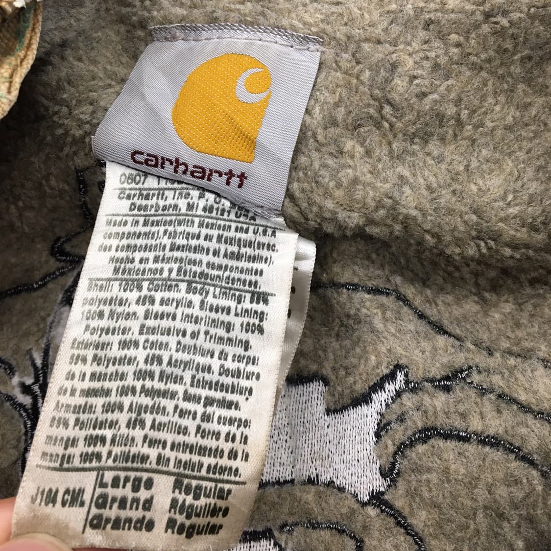 칼하트 J164 디트로이트 커스텀 캔버스자켓 L 상품이미지9