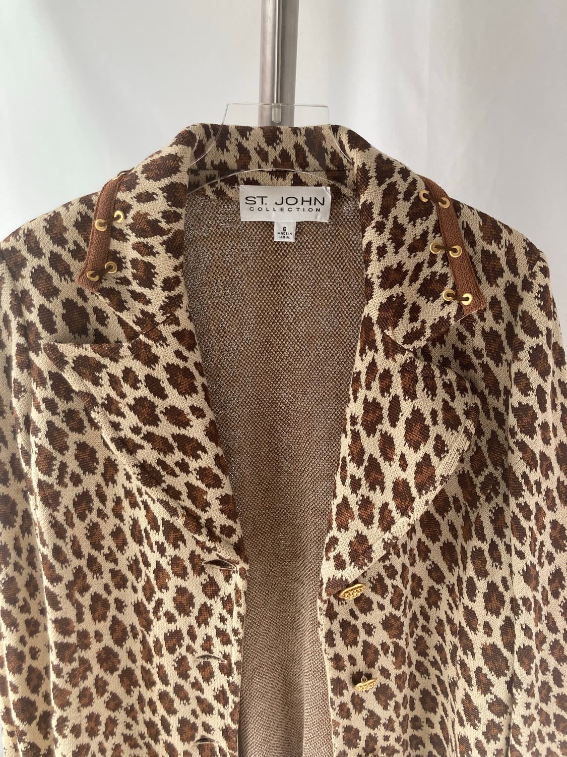 정품) ST.JOHN 세인트 존 여성 레오파드 호피 겨울 자켓 상품이미지2