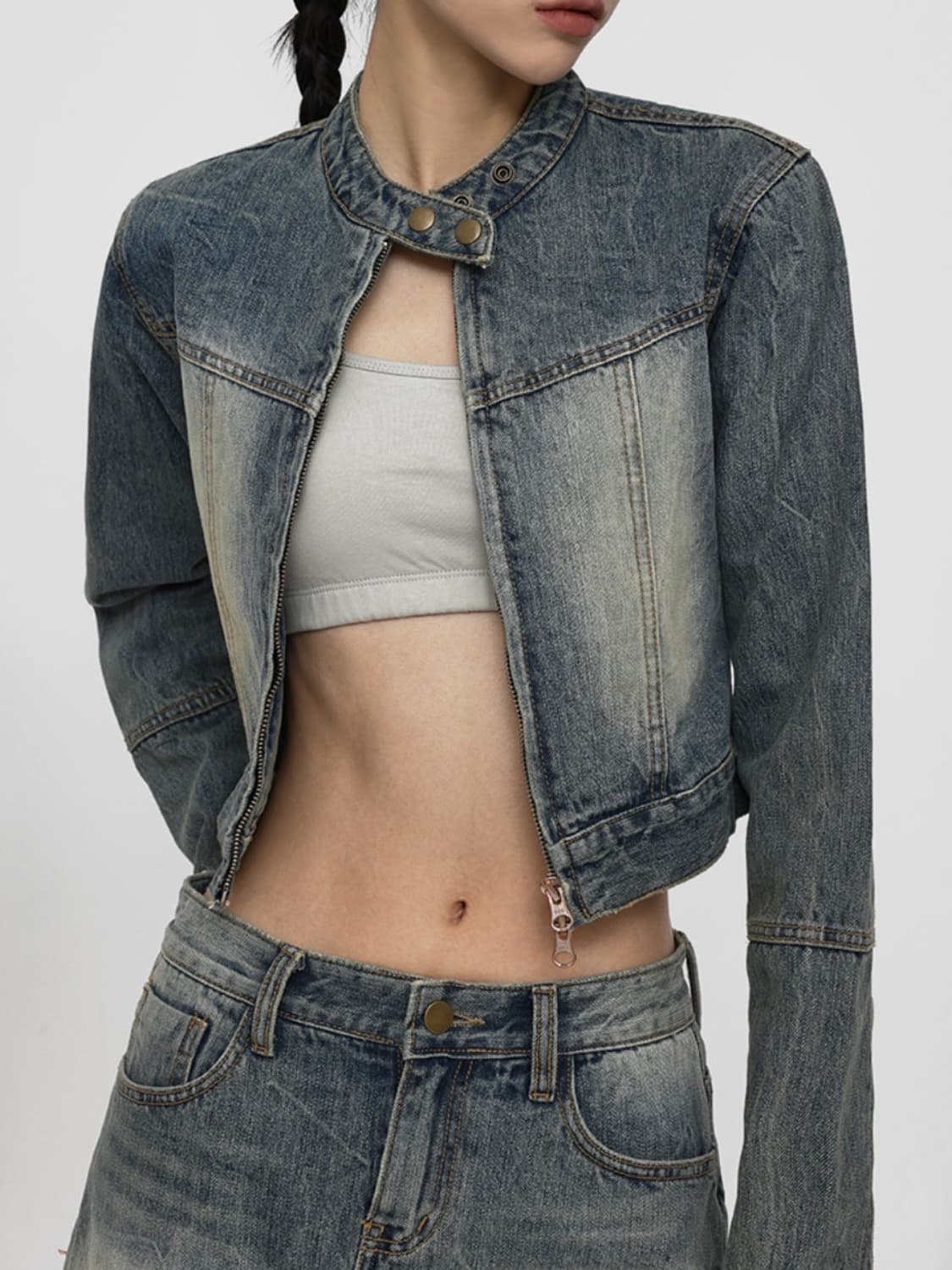 블랙업 데님자켓 상품이미지4