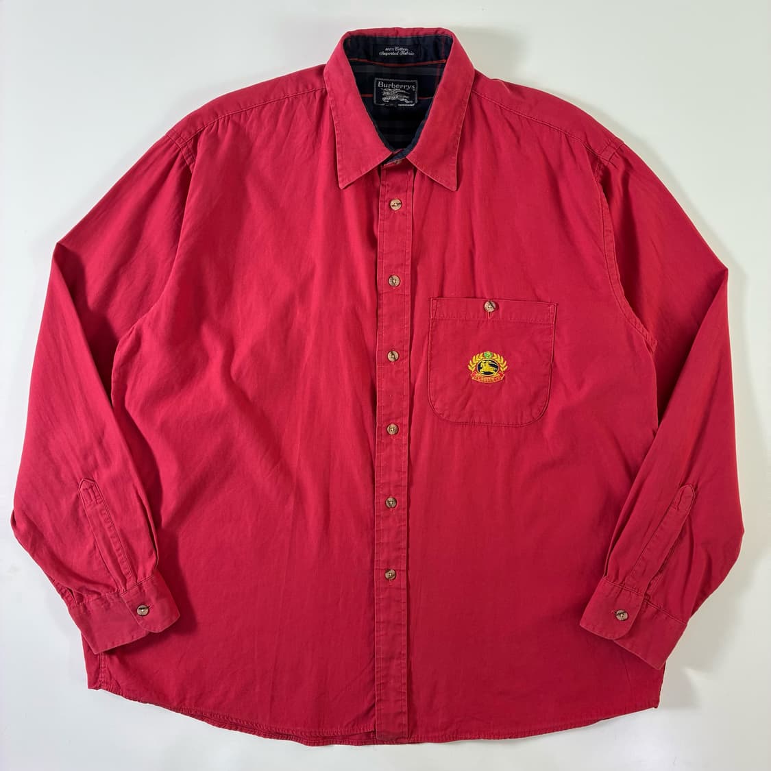 Burberrys  버버리 90,s 자수 코튼 핑크 셔츠  상품이미지1