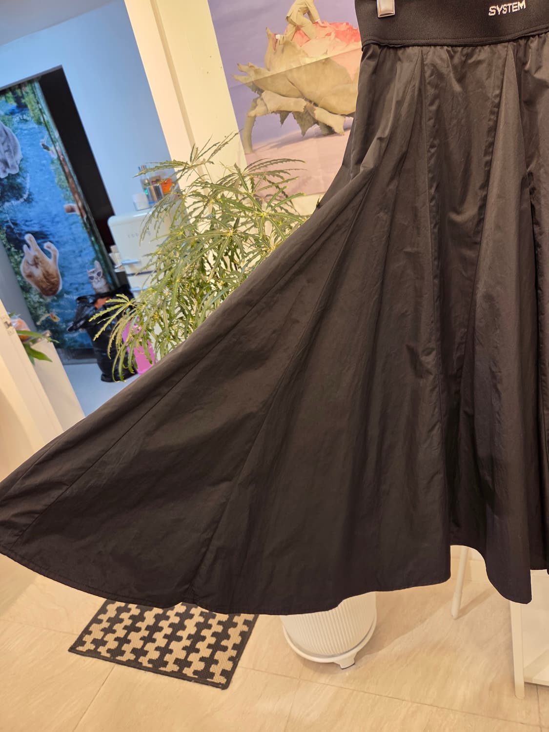 시스템 블랙 플레어 롱 스커트 상품이미지3