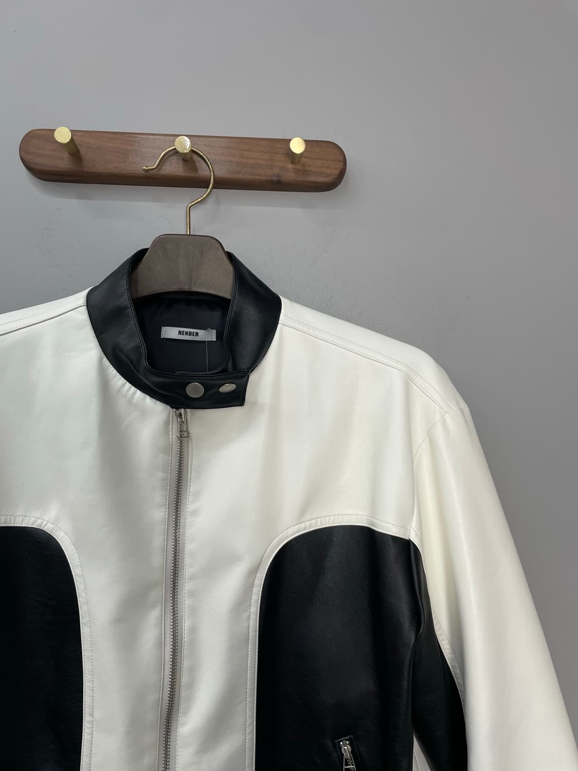 빈티지 hender 투톤 레더 자켓 H1445 상품이미지3