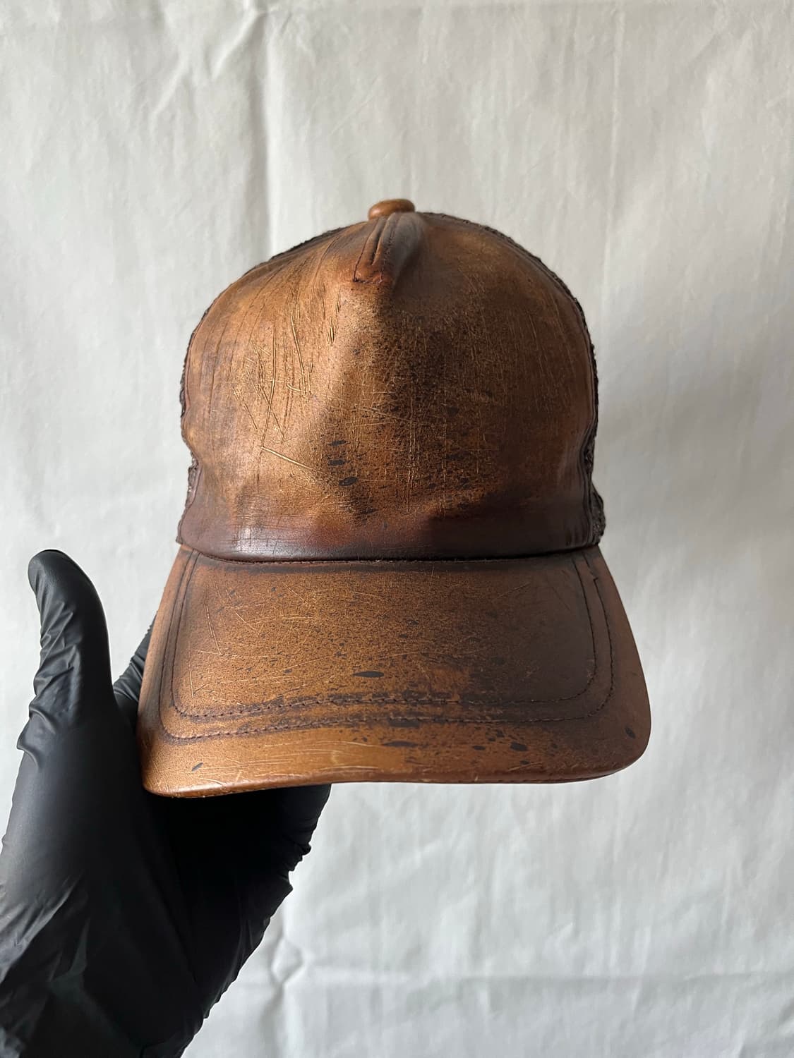 CA4LA COW SKIN LEATHER CAP 상품이미지3