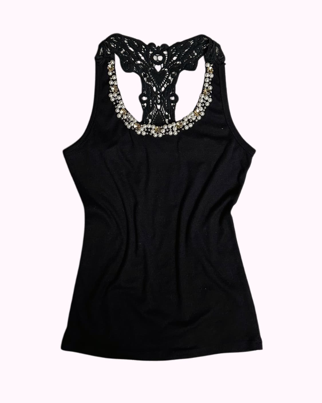 VANITY pearl bids crochet sleeveless 상품이미지1