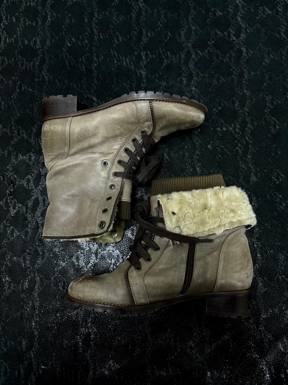 “MISOPE”00’s Design Ivory Fur Layered Bo 상품이미지3