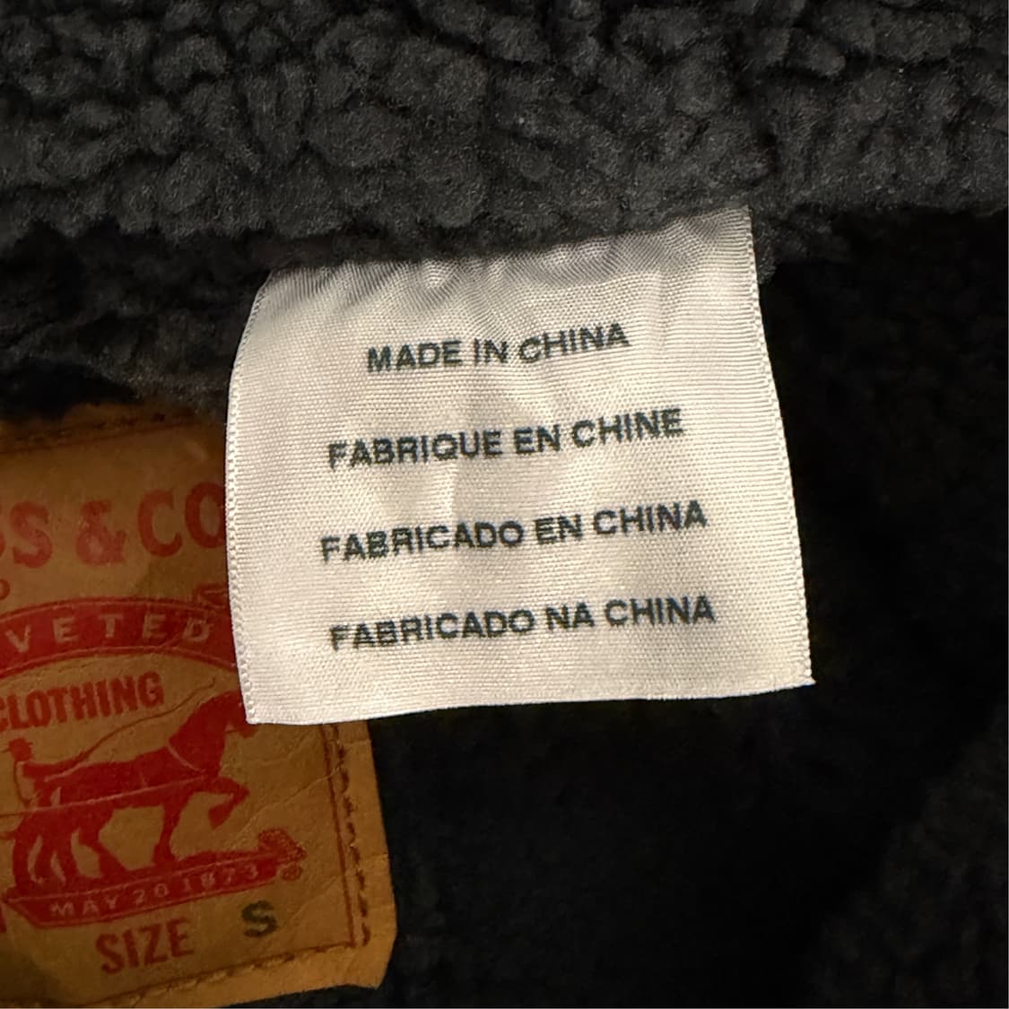 [S] 리바이스 블랙 쉐르파 데님자켓 상품이미지8