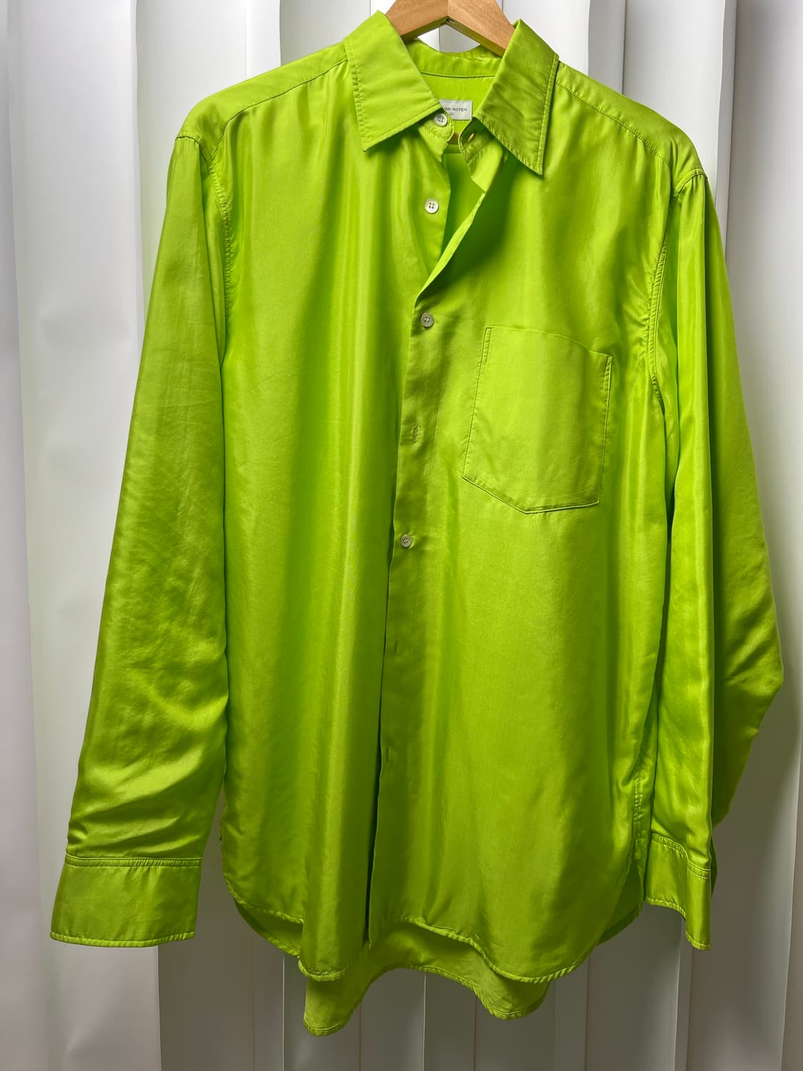 드리스반 노튼 실크셔츠 그린 사이즈50 상품이미지2