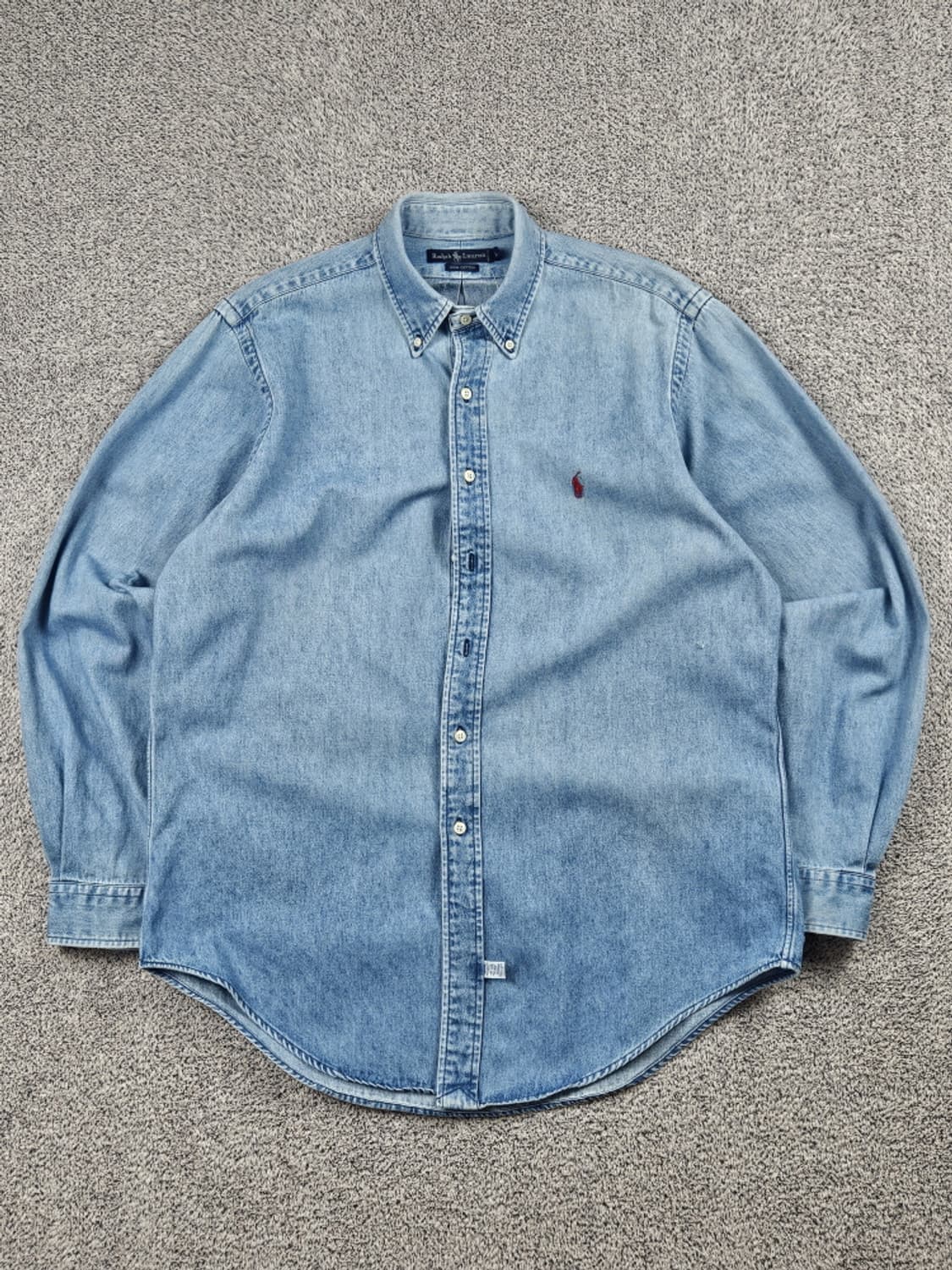 80's 폴로랄프로렌 레드 포니 데님 셔츠 ( L ) / 10534 상품이미지1