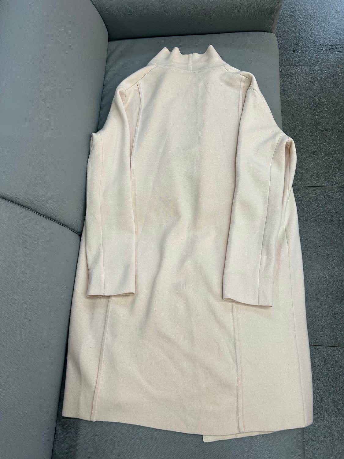 시스템 한섬 라이트 핑크 울 논버튼 롱가디건(호칭90/Free) 상품이미지5