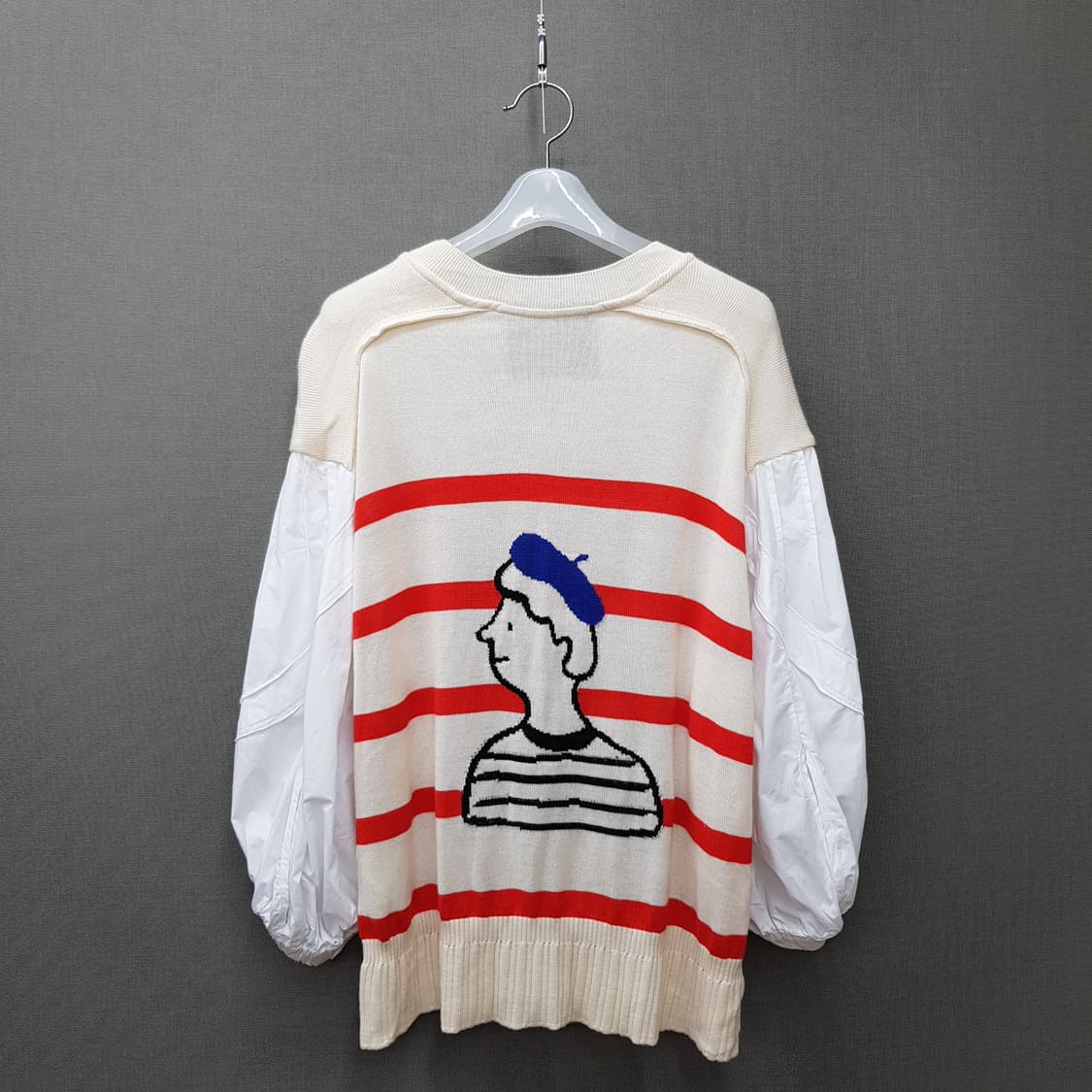 오즈세컨 2022 텍스처 블록 니트 76-90-155사이즈 상품이미지5