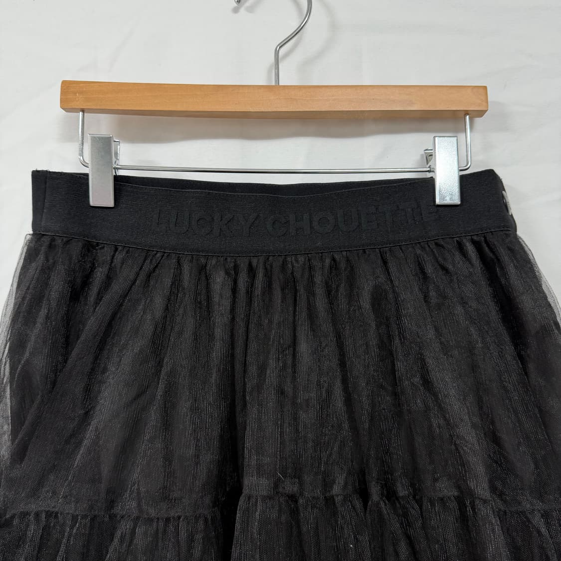 24FW 럭키슈에뜨 메쉬 밴딩 롱스커트 상품이미지4