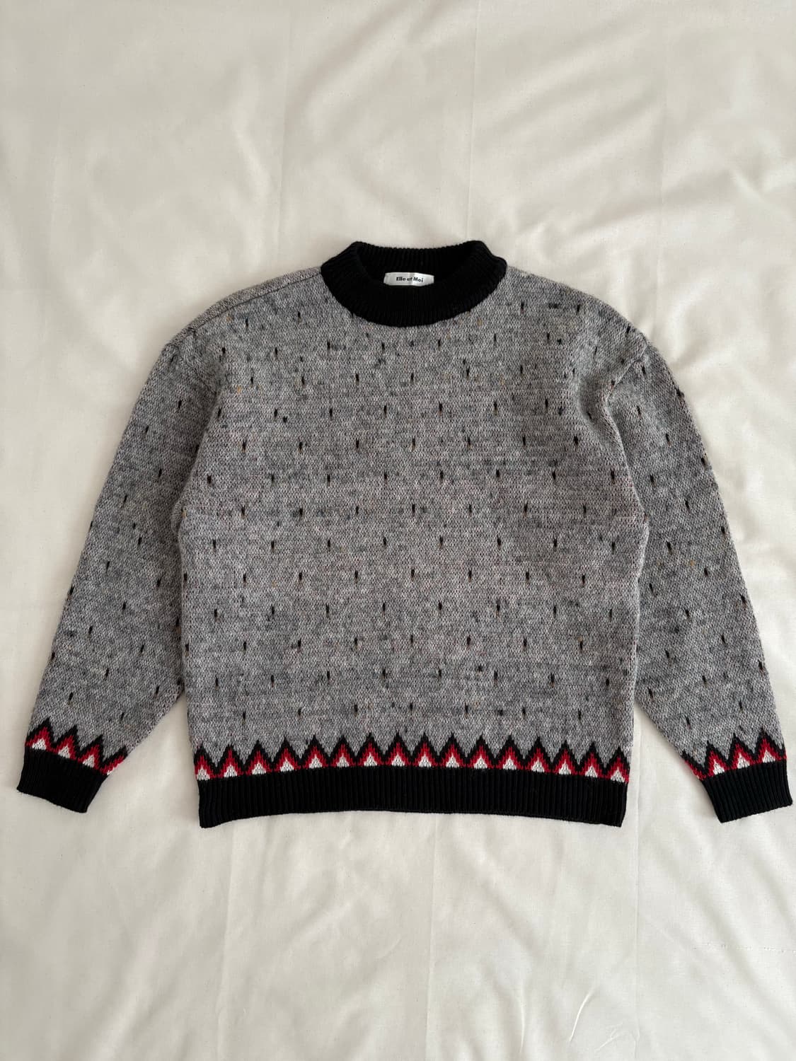 vintage wool pattern sweater  상품이미지2