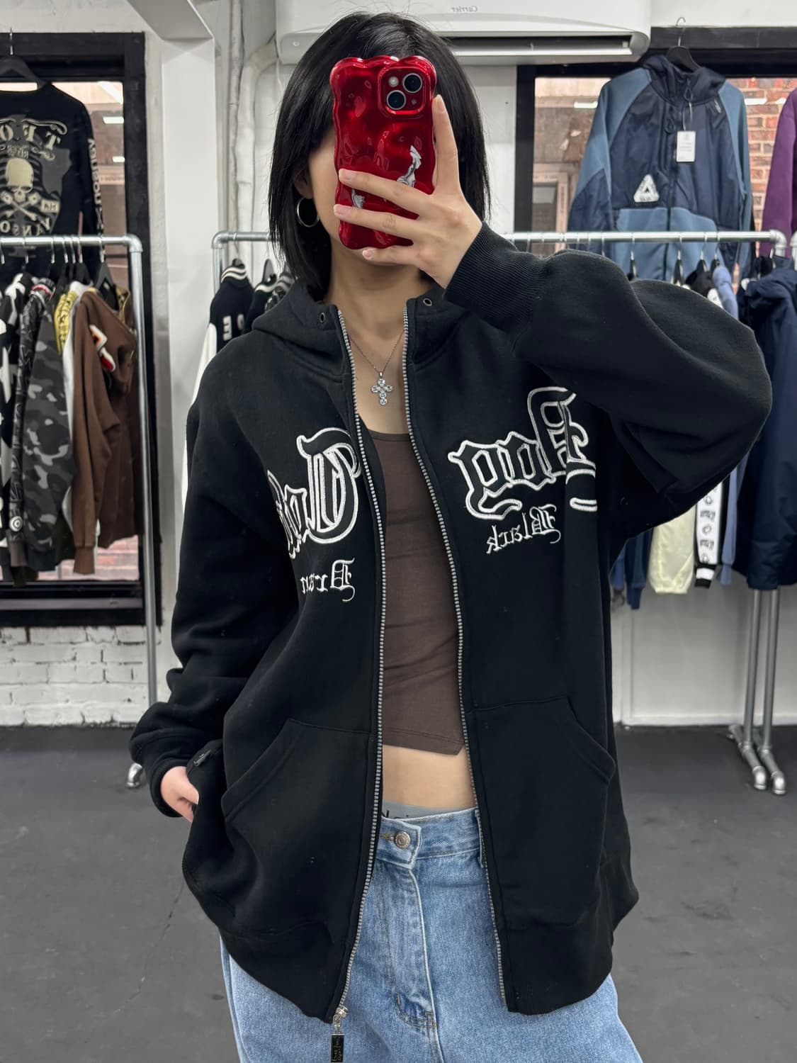 도그타운 블랙 드래곤 올드스쿨 후드집업 상품이미지2