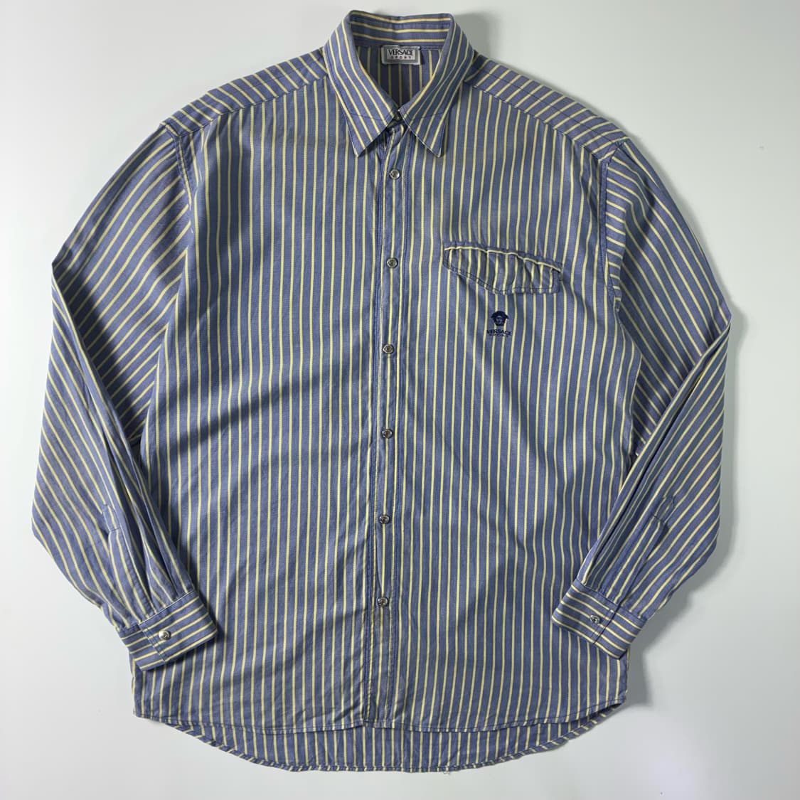 Versace  베르사체 메두사 자수 은장 스트라이프 셔츠  상품이미지1