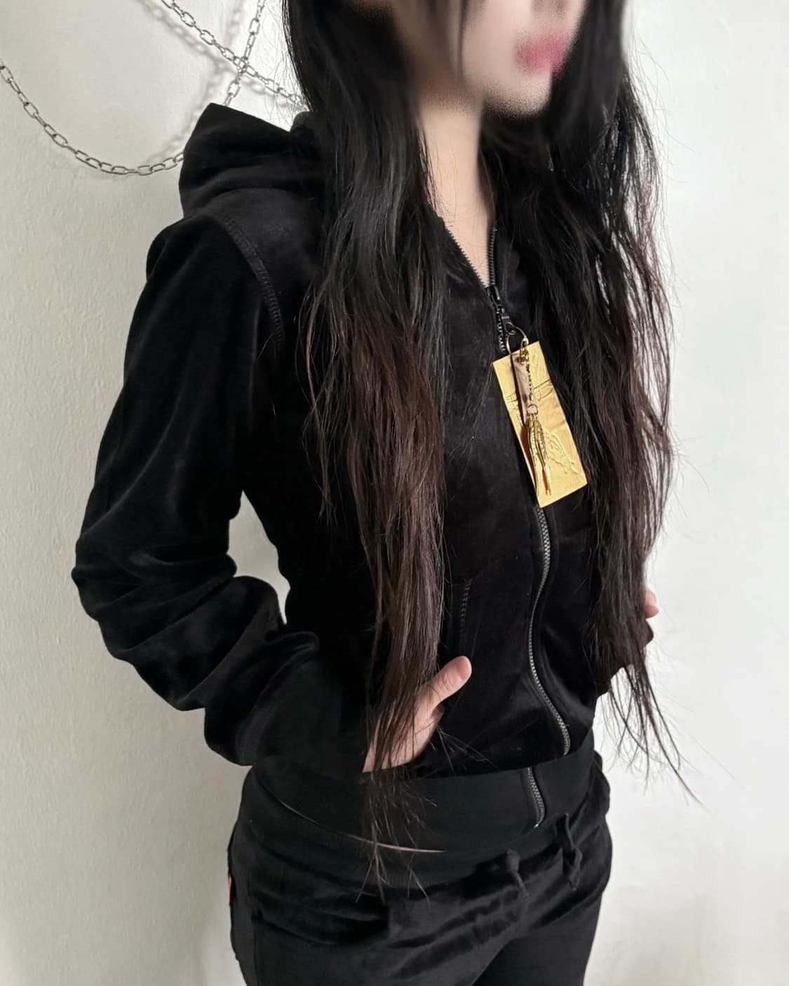 new* 로빈스진 벨벳 트레이닝 셋업 상품이미지3