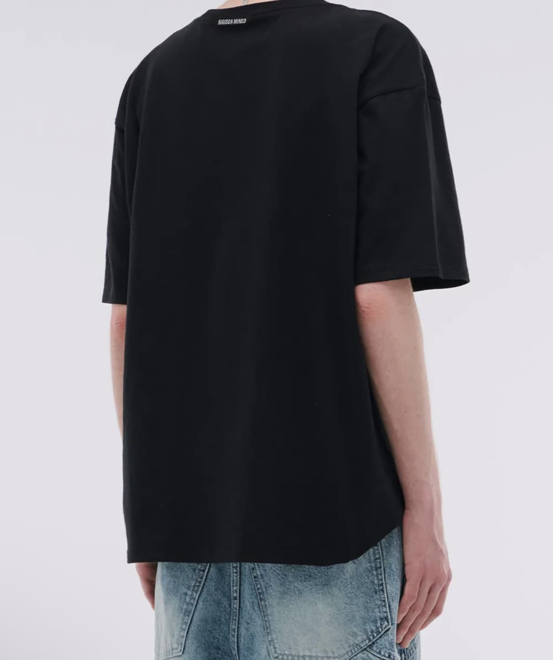 메종미네드 레터링 블랙 반팔 티셔츠 L 상품이미지2