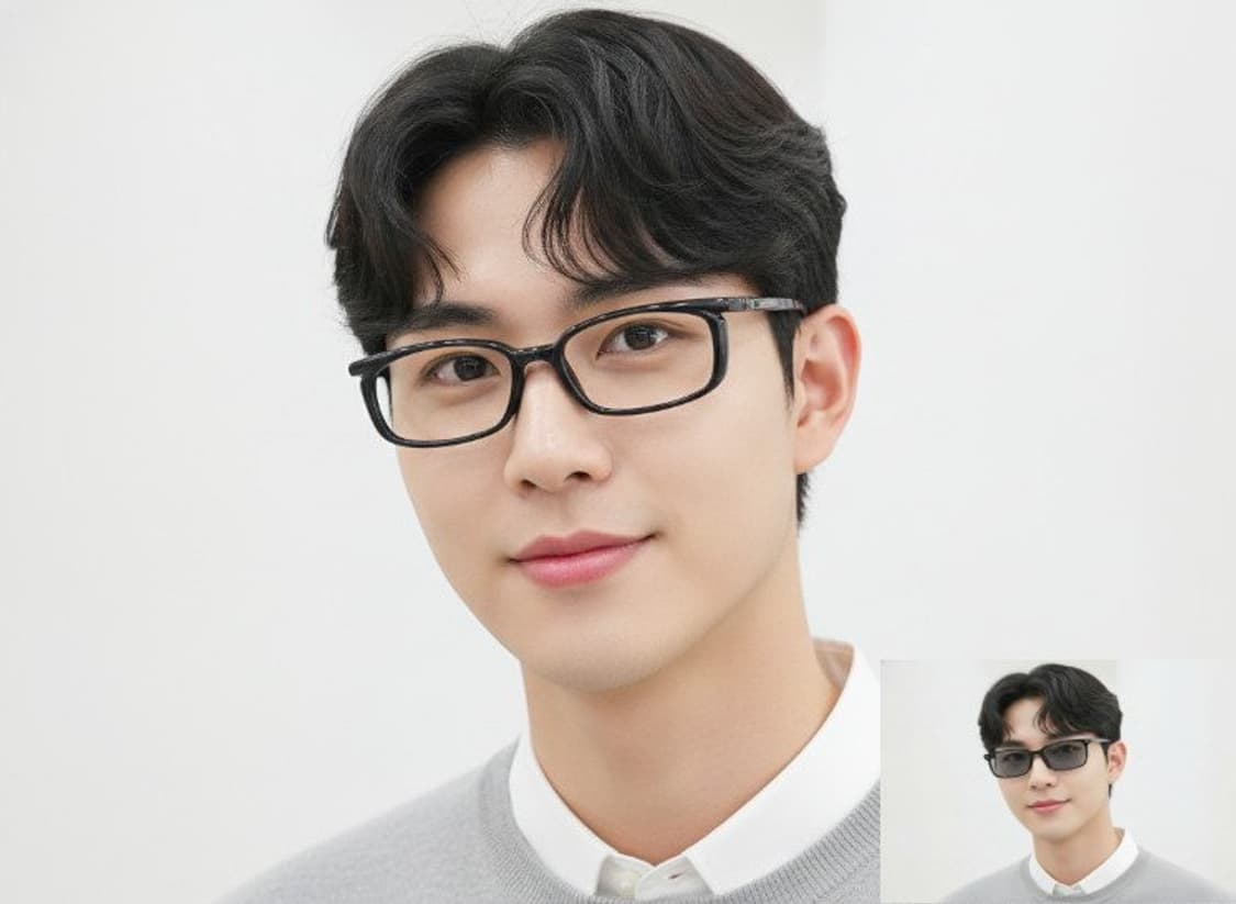 란체티 안경LA156긱시크스탈 블루라이트차단(+체인지 변색렌즈포함) 상품이미지10