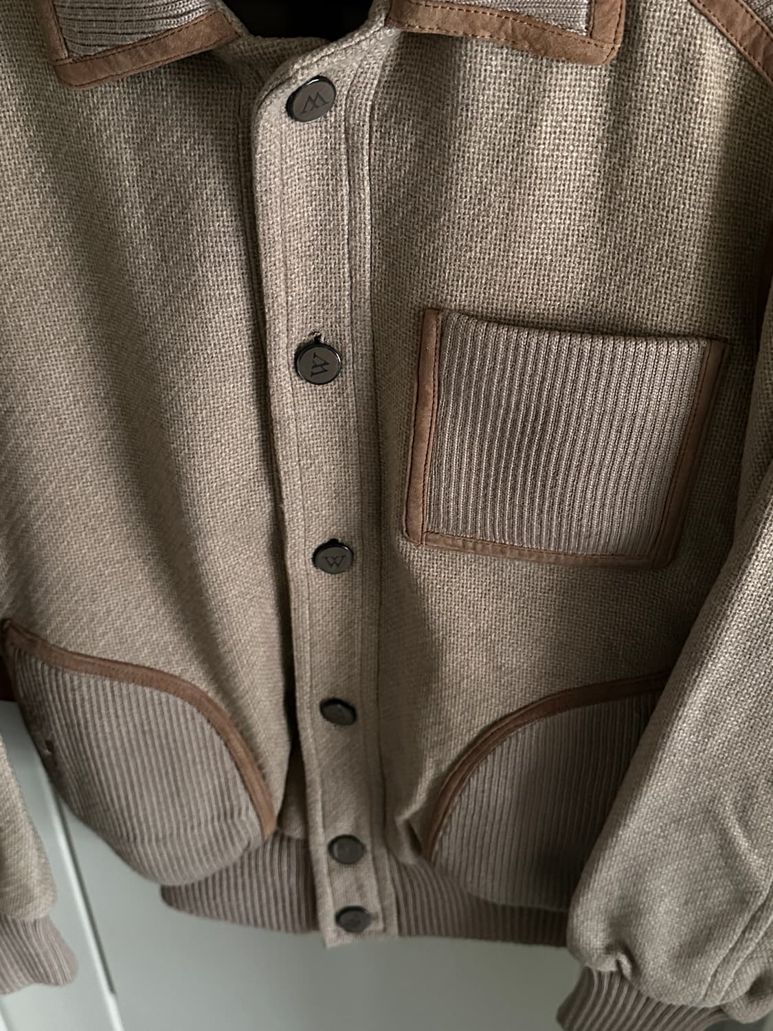 Woodhouse 울 니트 블루종 상품이미지5