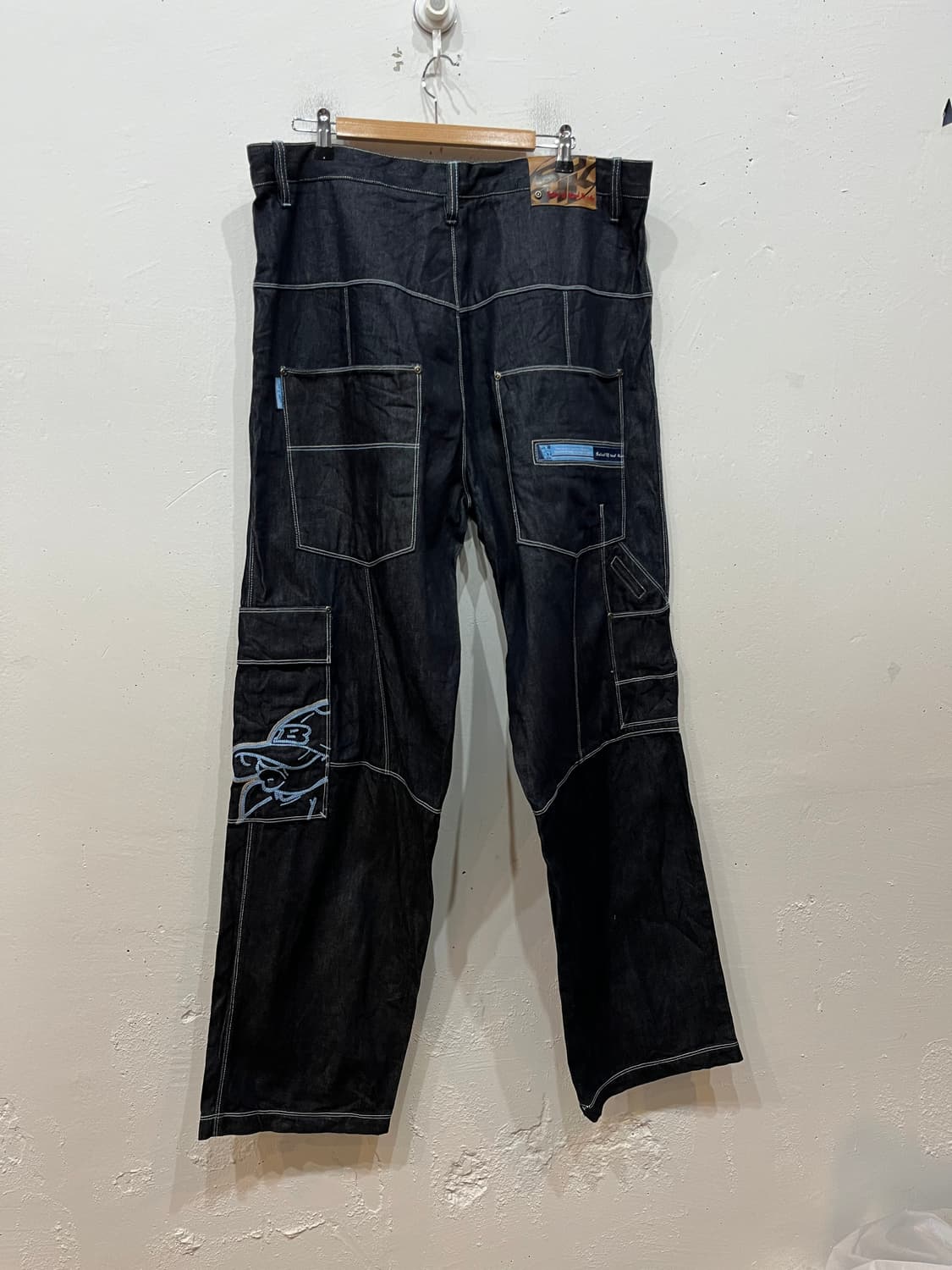 SCHOOL OF HARD KNOCKS 올드스쿨 와이드 데님팬츠 38 상품이미지1