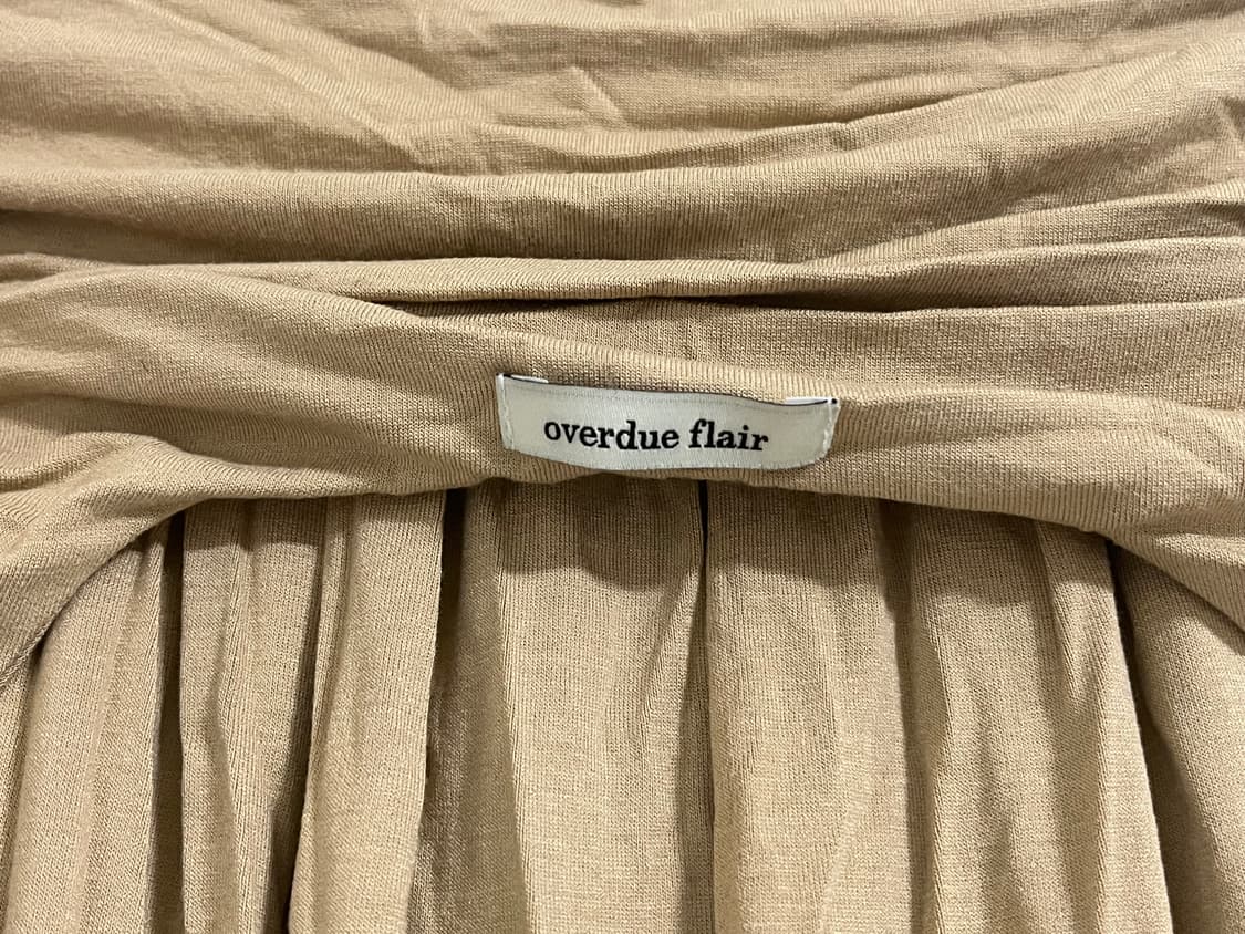 Drape turn over long skirt, SAND 상품이미지6