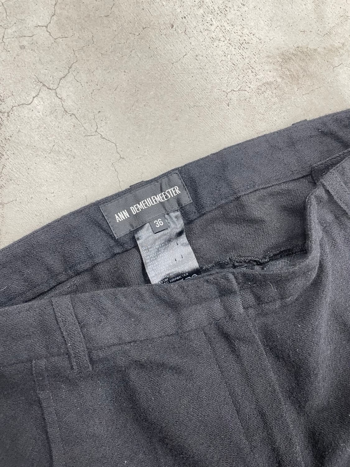 Ann demeulemeester 원턱 트라우저 36 상품이미지3