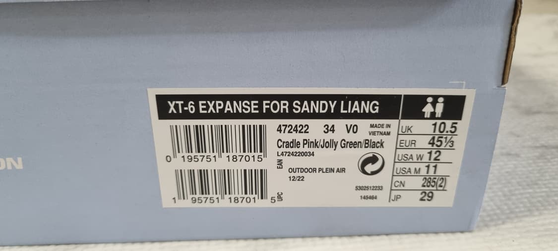 살로몬 xt-6 익스팬스 샌디리앙 크래들 핑크 290 상품이미지10