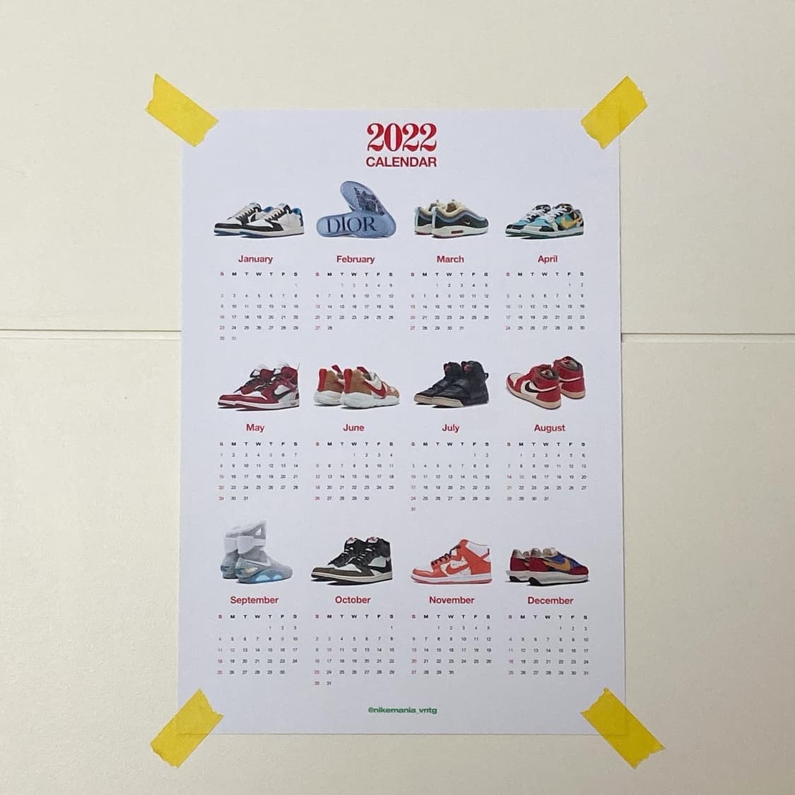 나이키 레어 스니커 달력 상품이미지1