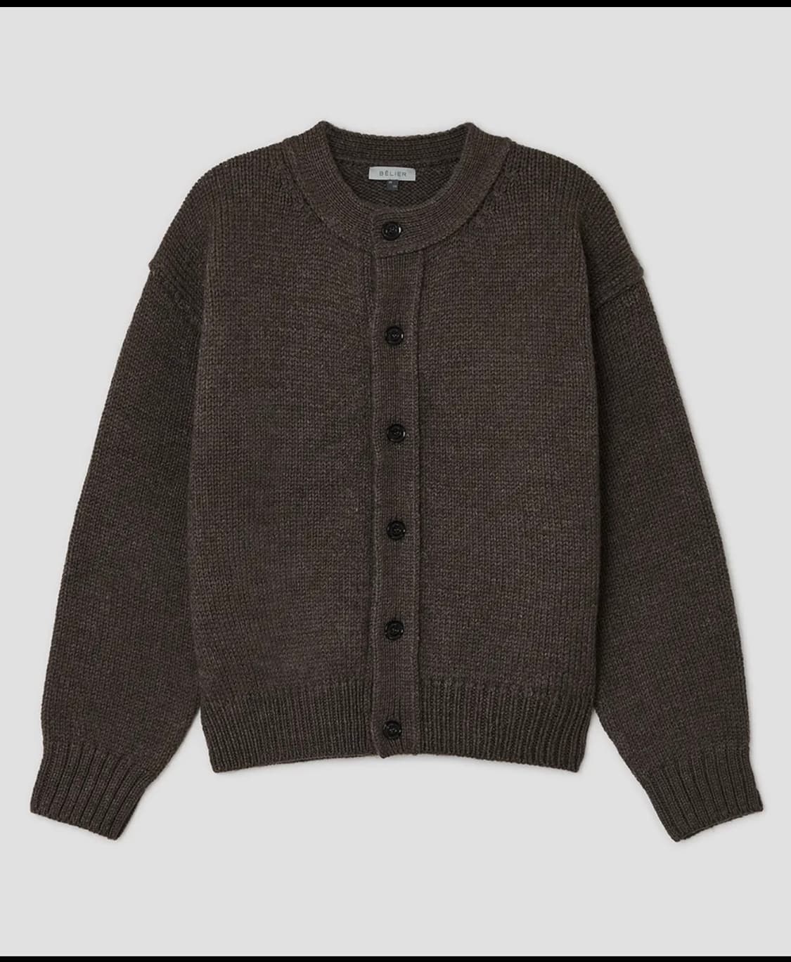 벨리에 아카이브 크루넥 가디건 - 모카 브라운105 상품이미지1