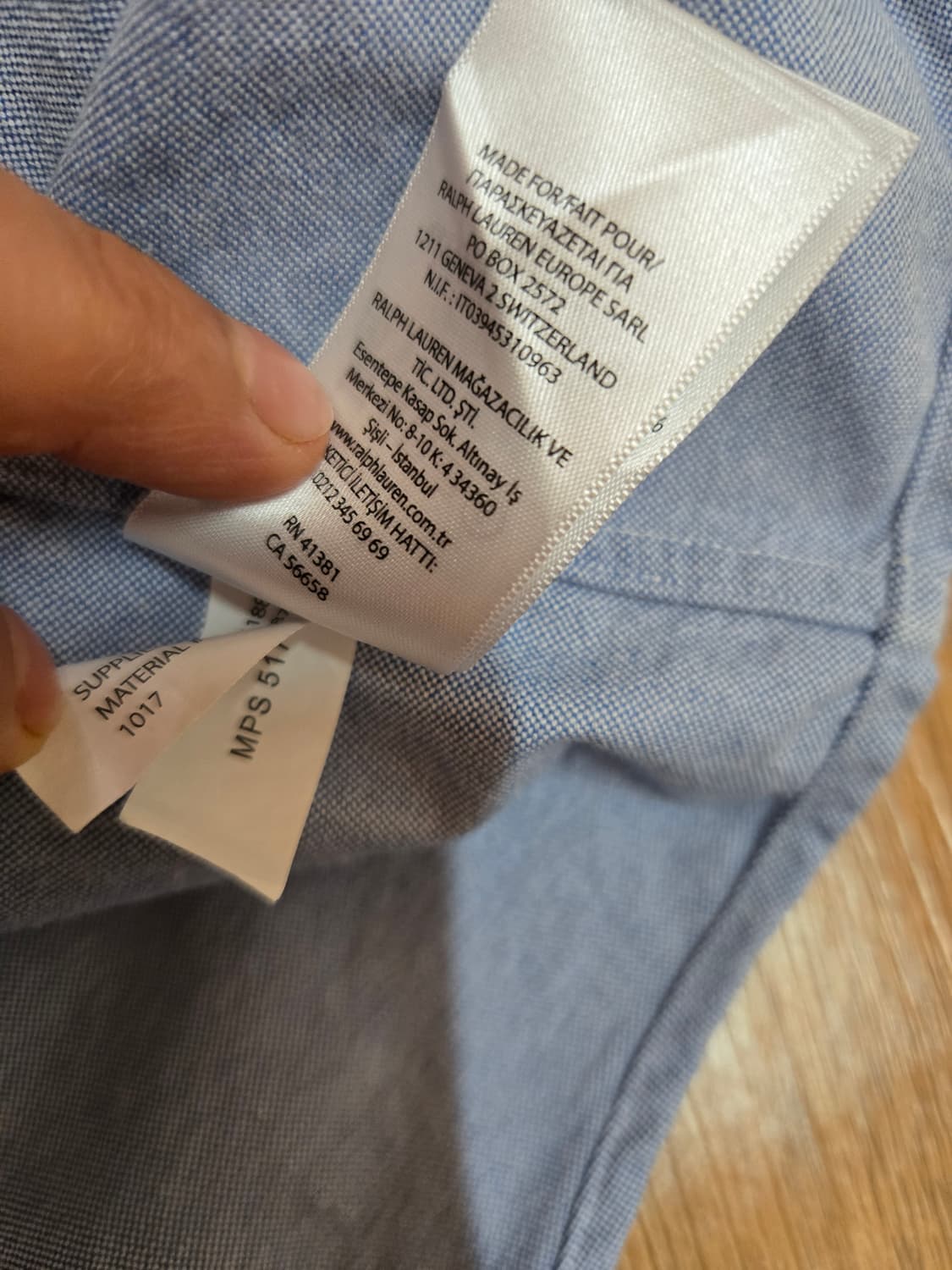 폴로 랄프로렌 클레식핏 신형 연블루 옥스포드 셔츠 상품이미지9