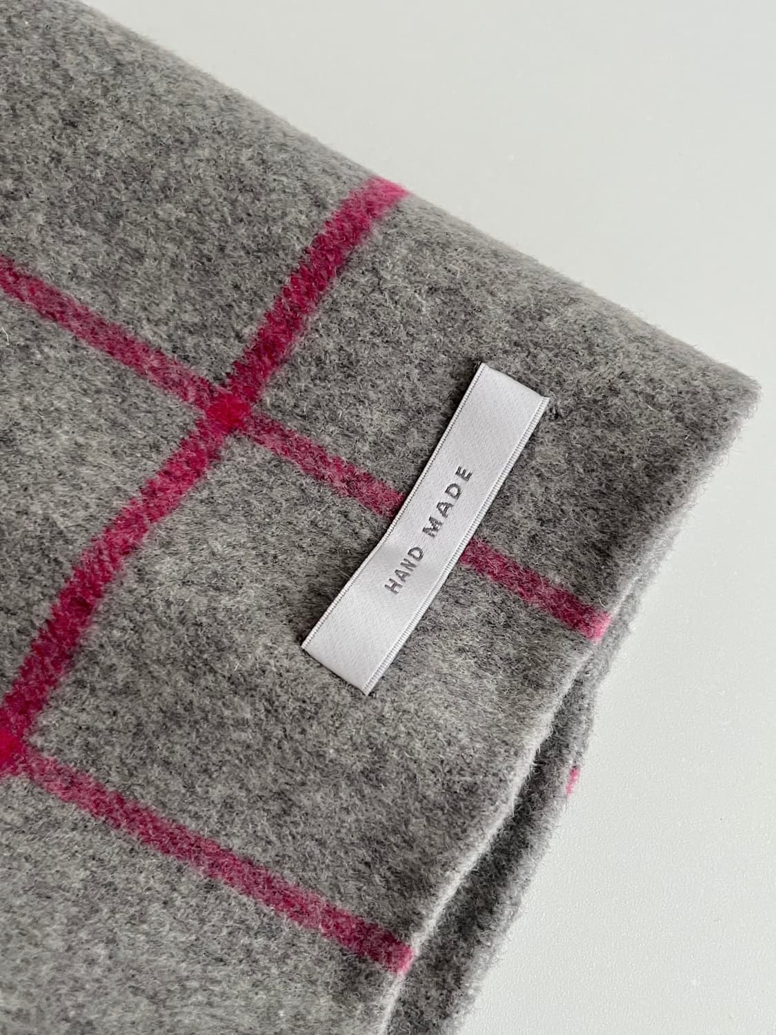 55) 온앤온 노카라 체크 패턴 핸드메이드 코트 상품이미지7