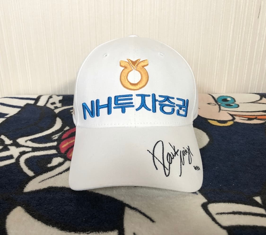 NH투자증권 프로골프단/프리미어블루 스폰서골프모자/박민지프로 싸인 상품이미지4