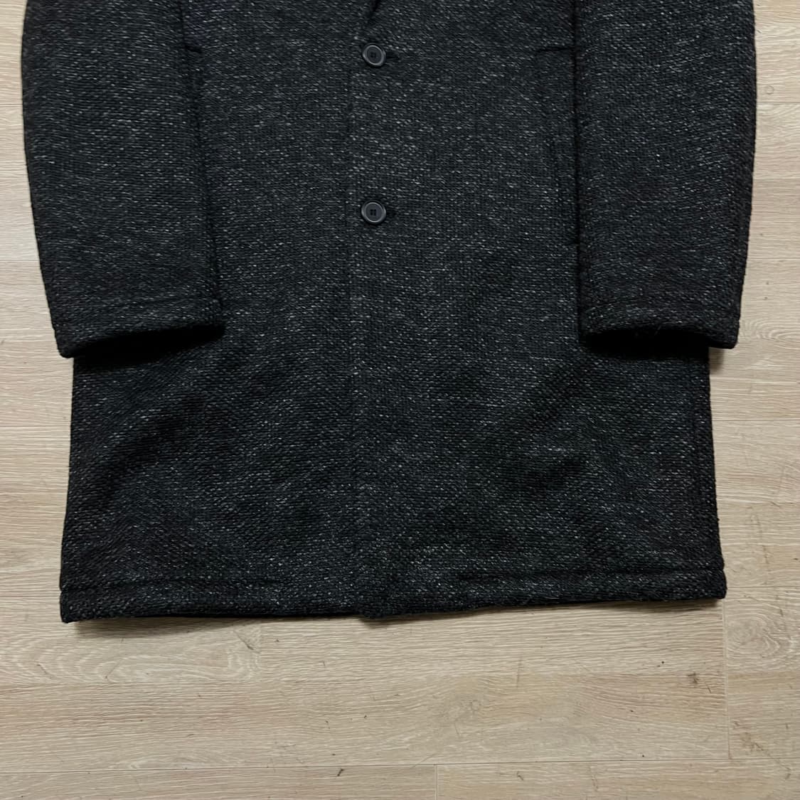 앤듀 클래식 헤링본 싱글 브레스티드 코트 [블랙] L/100 상품이미지3