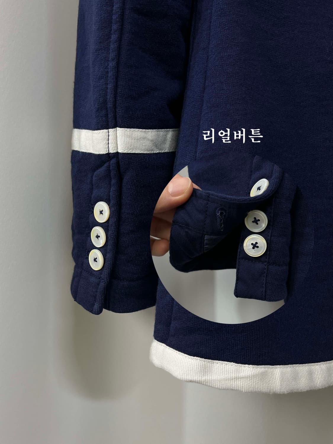 폴로 랄프로렌 로얄네이비 파이핑 엠브로이더리 금장 스포츠 코트 자켓 상품이미지9