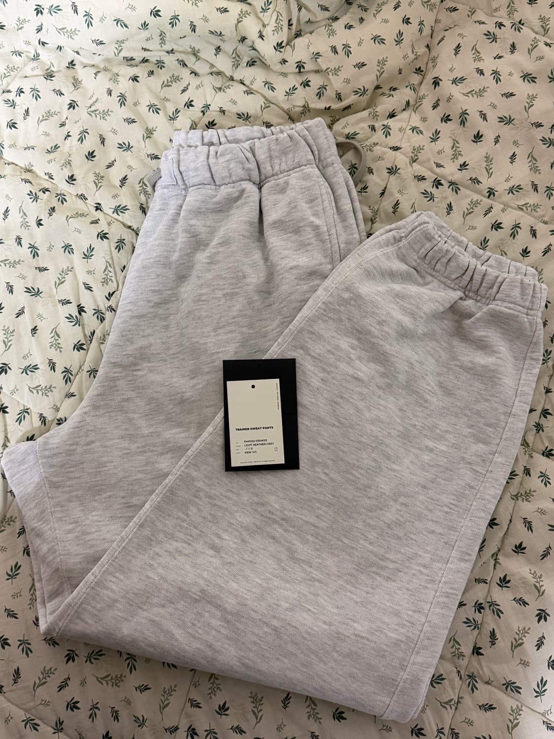 [22aw] 모이프 스웻팬츠 라이트 그레이 1사이즈 상품이미지1