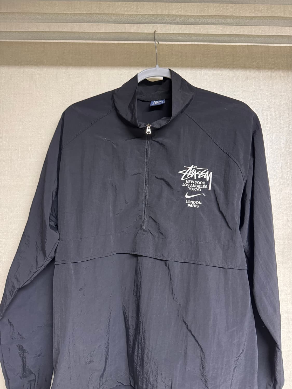 스투시x나이키 나일론 아노락 세트 블랙 (XL) 상품이미지1