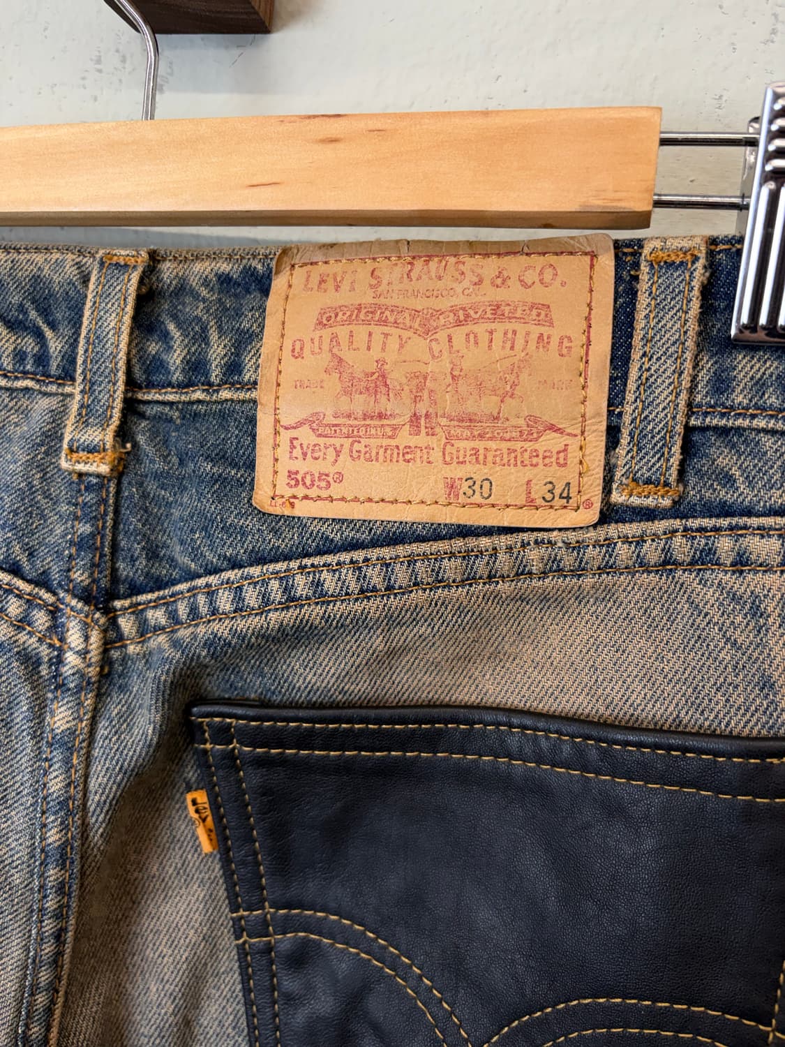 리바이스 90s 빈티지 505 커스텀 디스트레드 데님팬츠 상품이미지8