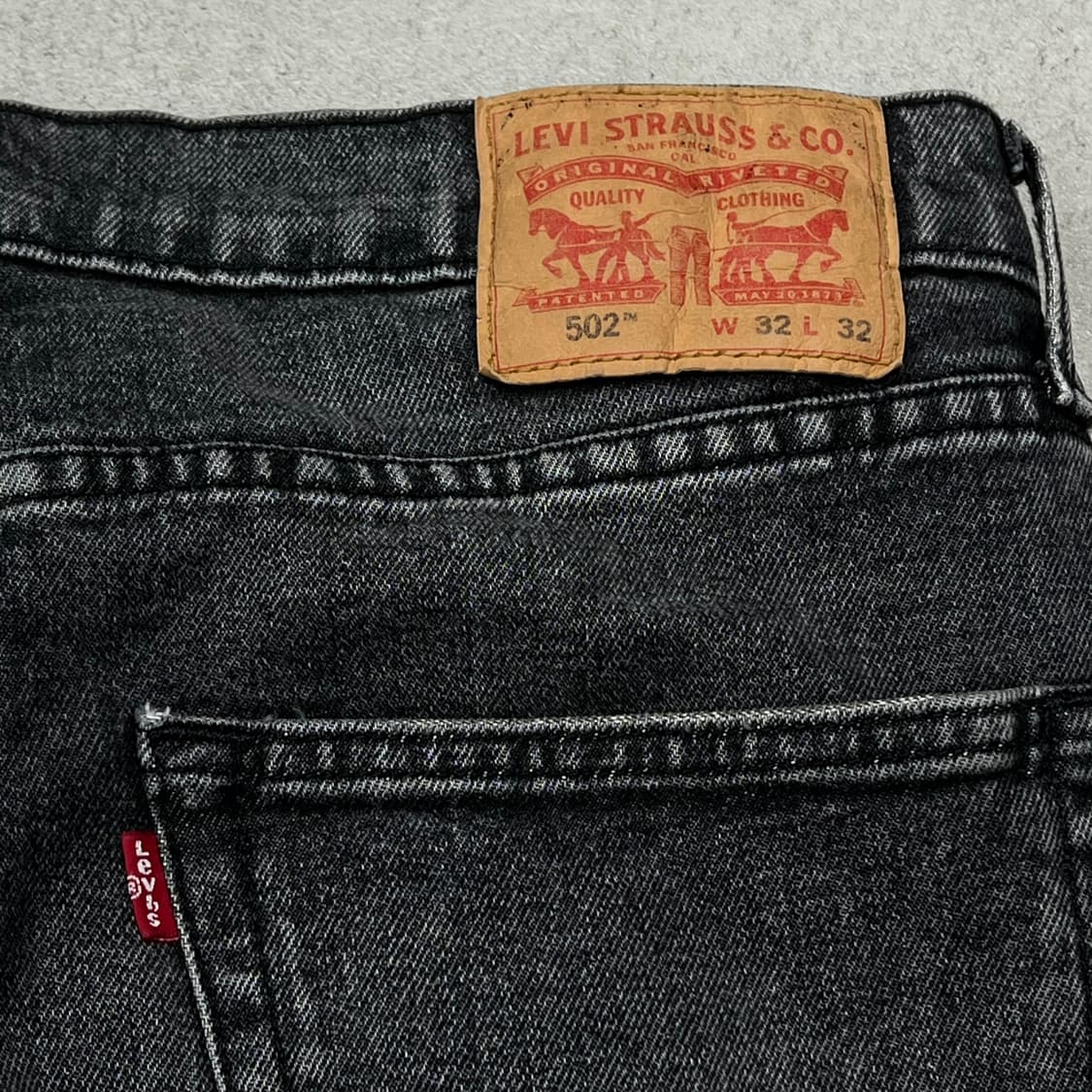 리바이스 502 흑청 데님팬츠 s10839 상품이미지5