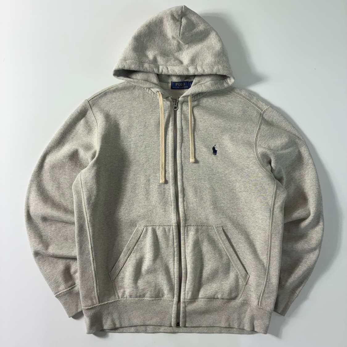 Polo  폴로 랄프로렌 신형자수 코튼 그레이 써멀 후드집업  상품이미지1