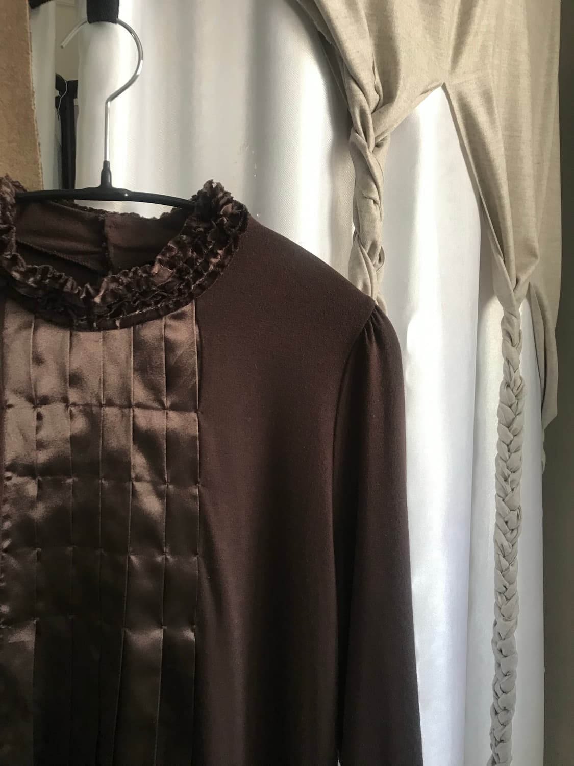 vintage frill brown one-piece 상품이미지8